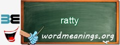 WordMeaning blackboard for ratty